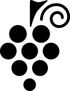 Bunch Of Grapes Line Art Illustration Svg, Free Vectors File